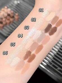 4-In-1 Highlighter & Concealer Stick, Matte Finish, Moisturizing, Enhanced Coverage, Creates Natural Flawless Makeup Look, Suitable For Daily And Party Makeup, Great Gift For Birthday, Valentine's Day, Party, Etc. - 彩色 - 查看 5