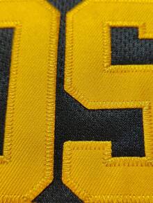 KTYSDE Men's #87 Black & Yellow Color Block Ice Hockey Jersey, Vintage Style With Pittsburgh Lettering Embroidery, Loose Fit V-Neck Long Sleeve Pullover Sportswear, Suitable For Autumn/Winter, Casual, Party, Team Training, Christmas Gift - Black - View 7