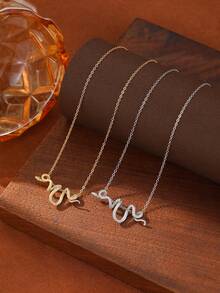 1 Piece Dainty Gold Snake Necklace For Women,Elegant Adjustable Serpents Necklace Unique Snake Figure Necklace With Adjustable Length For Daily Wear Dates Parties,Luxury Jewelry Gift For Wedding/Anniversary/Mother's Day/Valentin's Day/Christmas Day/Thanksgiving Day