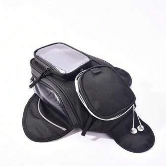 Black New Multifunctional Small Storage Bag And Oil Tank Bag Suitable For Off-Road Motorcycle Mobile Navigation Bag