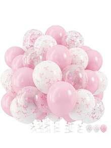 31 piezas/10 piezas Globos de látex rosas de 12 pulgadas con lazos, adecuados para decoración de fondo de fiesta de cumpleaños, decoración de boda, decoración de fiesta de propuesta, decoración del hogar para el Día de la Madre, fotografía al aire libre, decoración de fiesta de San Valentín, accesorios fotográficos, decoración de escenarios