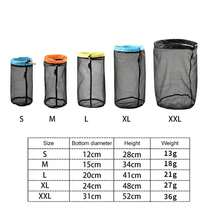 Paquete de almacenamiento portátil, bolsa de compresión de almacenamiento con cordón impermeable, bolsa de transporte para ahorrar espacio para acampar, viajar y senderismo - Negro - Ver 7