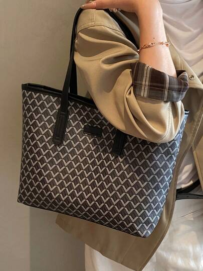 SHIMEINI 2026新款欧美复古花卉拼接大容量手提包，旅行包，购物袋，适合女性日常使用、返校学生、度假旅行、节日、约会、送礼。