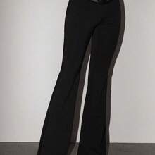 X Ludmilla  ICON Women's Fashionable Retro Contrast Color Block Print Flare Pants - 彩色 - 查看 7