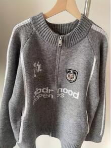 Women Knit Tops - Xám - Xem 3