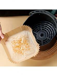100-Pack/50-Pack Air Fryer Liners - Universal For Oven & Microwave, Non-Stick Parchment Paper - No Coating, Heat-Resistant For Home & Commercial Use