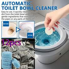 12片装马桶清洁泡腾片 - 持续释放 - 自动马桶清洁剂 - 增白去污。蕴含高效去污成分，轻松去除马桶内顽固尿渍和水垢。持久耐用的马桶清洁片。 - 藍色 - 查看 11