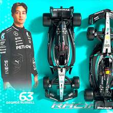 Burago Red Bull 2件/套 1/43比例限量版合金压铸一级方程式赛车模型套件，F1车队收藏，二级方程式赛车模型，带框套装，收藏级赛车模型，RB19、RB20、W14、W15、SF23、SF24、MCL60赛车模型，男士礼物 - W15 - 查看 3