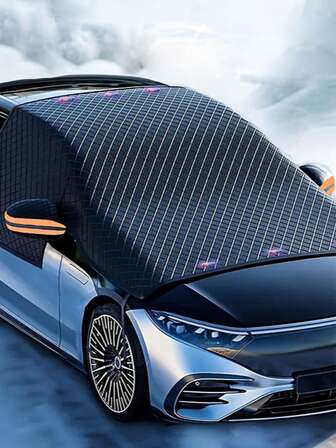 자동차 앞유리용 자석 스노우 커버, 옥스포드 천 두껍게 처리된 부동액 햇빛 가리개, 열 및 눈 보호