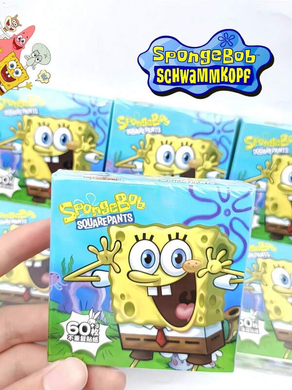 SPONGEBOB SpongeBob SquarePants, 63pcs SpongeBob Animation Cartoon Stickers, Cartoon High-Looking Spongebob Creative Stickers, New Personalized Boxed Wall Decorations, Soft And Cute Stickers, Children's Stickers, Book Stickers, Exquisite Gifts For Girls And Boys, 63 Pieces In A Box, Holiday Gifts, Home Decoration, Car Stickers, Party Gifts, Party Decorations, Party Decorations