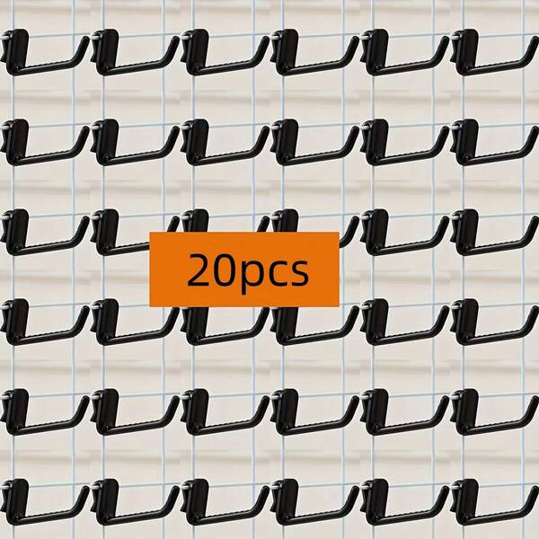 20pcs Colorful Plastic Multi-Purpose Hooks, Easy To Install, Reusable Hooks Suitable For Home, Supermarket And Market Display