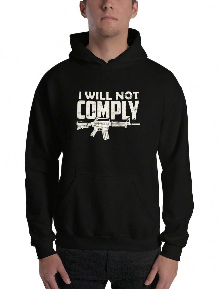 I Will Not Comply AR15 2nd Adt Gun Port Uni Hoodie Hooded Sweatshirt - 款式6 - 查看 1