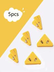 5 Stücke multifunktionales Büro Dreieck Bücherregal - rutschfester Kunststoff Aktenhalter, strapazierfähiges Kunststoffmaterial geeignet für Schreibtisch oder Regalaufbewahrung