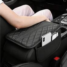 Premium Car Armrest Cushion - Universal Anti-Slip Center Console Arm Rest Pad With Multi-Purpose Storage Pouch, Height-Enhancing Auto Armrest Cushion For Cars, SUVs, Trucks, Sedans & Minivans | Best Gifts For Women, Moms, Besties, Friends & Colleagues - Perfect For Birthdays, Christmas, Valentine's Day, Mother's Day, Graduation, Thanksgiving, Halloween & All Occasions