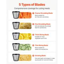 Electric Cheese Grater Salad Maker 200W Salad Shooter Electric Vegetable Slicer Shredder Chopper For Fruits With 5 Attachments Stainless Steel Food Cutter For Vegetables And Cheeses - US A Type Plug(110-127V) - View 3