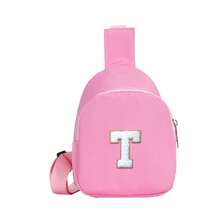 Fashionable Embroidered Letter Nylon Crossbody Bag, Unisex Minimalist Versatile Chest Bag - A - View 10