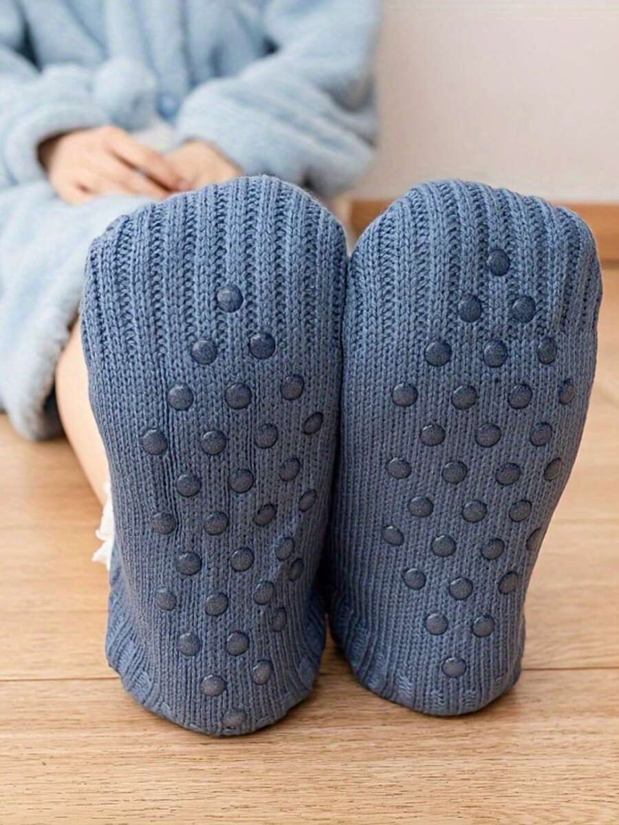 1/2 Perechi Șosete de casă pentru bărbați, căptușite termic, anti-miros, antiderapante, potrivite pentru casă și birou, toamnă/iarnă