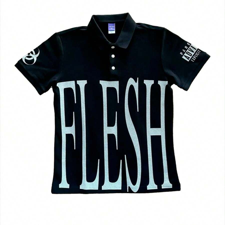 Flesh Only Here For The Money Streetwear Polo Shirt - 黑色 - 查看 1