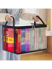 大型透明翻盖储物盒 - 黑色边框重型塑料储物箱，适用于家庭、办公室、游戏室；重型可堆叠置物架 - 节省空间的书籍、衣物、杂志收纳单元 - 需简单组装；圣诞前夜礼物盒；收纳整理；圣诞礼物盒；储物盒；储物容器；橱柜收纳整理；收纳整理；储物盒收纳 - 彩色 - 查看 8