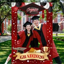 1 Set Decoración de pared con marco de fotos para fiesta de graduación 2026 - Multicolor - Ver 4