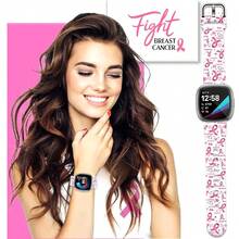 Compatible con la correa del reloj Fitbit Versa 3, Versa 4, Sense, Sense 2, Correa de repuesto de silicona con estampado navideño{Inchcolor_nameinch:InchEstilo de conciencia del cáncer de mamainch,Inchsize_nameinch:InchParaVersa4/Versa3/Sense2/Senseinch - Concientización sobre el cáncer de mama sty1 - Ver 5
