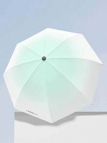 Ins Style Gradient Umbrella, High-Aesthetic Dual-Use For Sun & Rain - Black Vinyl UV Protection Sunshade Umbrella - Multicolor - View 15