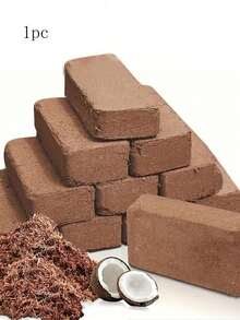 1/2/4/6/8/10pcs Compressed Coconut Fiber Bricks - High Nutrient Coconut Fiber Shell Matrix Covering, PEAT MOSS Soil Mixture, For Gardening, Seed Germination And Plant Growth, Suitable For Indoor And Outdoor Use, Indoor Planting Medium | Natural Appearance | High Nutrient Soil, Coconut Fiber Bricks - Natural Coconut Shell Bricks - View 12