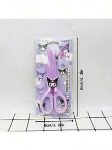 1 把 Sanrio Kuromi 剪刀，适用于学生手工剪纸，可爱时尚，便携式 DIY 剪纸工具，带保护套，学生文具 - 均碼 - 查看 12