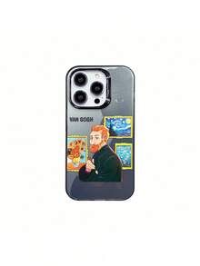 Fast EU Shipping (DE & ES)  Suitable For Apple 15 Pro Max Phone Case New 14 High-Quality Feel 13 Pro Laser 16 Van Gogh Oil Painting - Bạc - Xem 1
