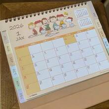 1pc 2026 New Cute Snoopy Desktop Calendar, Creative Cartoon Schedule Planner Monthly Tear-Off Memo Calendar, Random Style, Christmas Gift, Christmas Stocking Stuffer, Christmas Present, Christmas Decoration - Multicolor - View 2