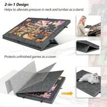 Lavievert Tilting Puzzle Board With 2in1 Designed Stand Cover Super Lightweight Felt Plateau Storage With 6 Drawers For Adults Portable Jigsaw Puzzle Table For Up To 1000 Pieces Gray Ideal For Home Use And Travel Provides Stable Surface And Organized Storage For LargeScale Puzzles - xám - Xem 2
