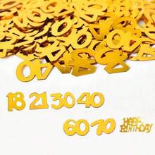 15g/Túi Vàng Đen Số Confetti Trang Trí 18/30/40/50/60 Sinh Nhật Vui Vẻ Kỷ Niệm Bàn Để Bàn Vật Dụng Rải Rác, Giáng Sinh - nhiều màu - Xem 7