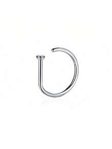 1/3/5Pcs Elegant Gold-Plated D-Shape Fake Piering Nose Ring Women Fashion 14K Golden Punk Non Piercing Nose Clip Stainless Steel Perforation Septum Suitable For Teenagers Body Suitable For Daily Wear And Vacation Jewelry Gifts