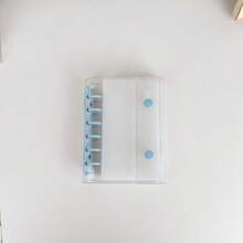 Pasta Transparente Portátil de Folhas Soltas Tamanho A7, Design de Duplo Clique, Pode Ser Usada Como Bolsa de Armazenamento de Fotos e Álbum de Fotos, Adequada para Guardar Dinheiro, Organizar Planejadores, Manuais, Cadernos, Livros de Adesivos, Suprimentos de Escritório e Suprimentos Escolares. - Multicolorido - Visão 11