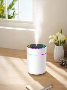 1 180ml Car Humidifier,Mini Moisturizer For Car With Romantic Colorful Night Light.Features Large Mist Output,Quiet Operation,Auto-Timer,2 Working Mode.Compatible With Essential Oils (6 Scents Available)Applicable Car,Office,Bedroom,Living Room,Study - Black and White - View 8