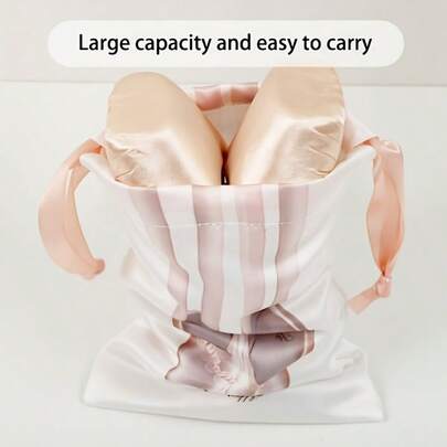 Ballet Pointe Shoes Dance Bag, Drawstring Dance Shoes Storage Bag