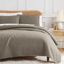 Full/Queen Quilt Bedding Set, Microfiber Quilts Queen Size, Coverlet, Stain & Pet Hair Resistant Bedding, Full Size Bedspread With 2 Pillow Shams, Bone, 2025 - 10 - 深灰褐色 - 查看 9