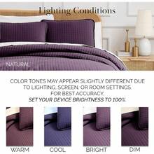 Full/Queen Quilt Bedding Set, Microfiber Quilts Queen Size, Coverlet, Stain & Pet Hair Resistant Bedding, Full Size Bedspread With 2 Pillow Shams, Bone, 2025 - 18 - 紫色 - 查看 3