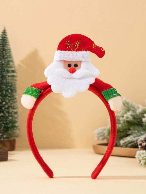 1 pieza Diadema elegante y linda de Papá Noel, adecuada para atuendo navideño