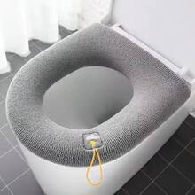 Toilet Seat Cover Soft Skin Friendly Non Slip Toilet Seat Cover With Built In Handle Washable Seat Cover Bathroom Supplies