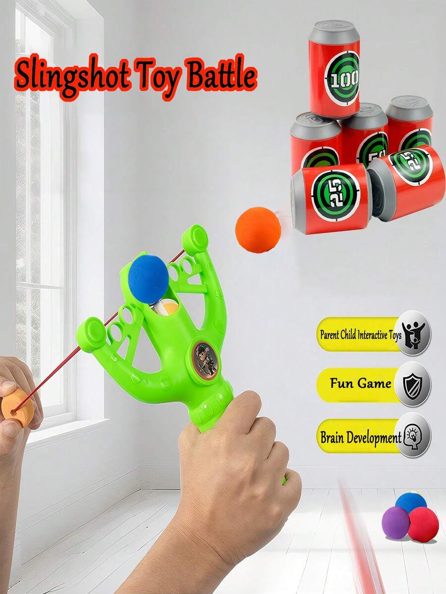 1 zestaw zabawnych zabawek dla dzieci z procą i wieloma tarczami, interaktywne zabawki do strzelania dla dzieci w pomieszczeniach i na zewnątrz, miękka, samoprzylepna tarcza z pianki EVA, gry interaktywne dla rodziców i dzieci, gry na podwórku, zabawne zawody, zabawny design, interaktywne gry rodzinne, trwałe zabawki, gry strzeleckie, gry rywalizacyjne, zajęcia grupowe, jak przygotować zabawny interaktywny prezent urodzinowy dla dzieci