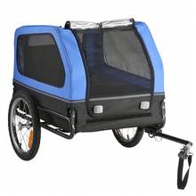 Dog Bike Trailer, Supports Up To 88 Lbs, Pet Cart Bicycle Carrier For Small & Large Dogs, Easy Folding Frame With Quick Release Wheel, Universal Bicycle Coupler, Reflector, Flag, Internal Leash - 88 lbs for Small & Large Dogs - 查看 8