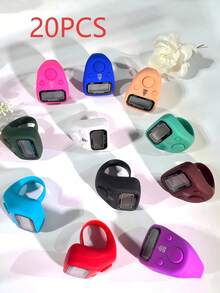 1pc Portable Finger Tally Counter With LED Light, Manual Ring Mini Counter With Hundred Reminder, Holiday Gift (Battery Not Included), Finger Tally Counter, Ring Electronic Button Timer, Student Business Finger Counter, Suitable For Knitting Counting, Multiple Colors Available - Multicolor - View 26
