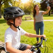 1顶舒适儿童自行车头盔 - 男女通用，超轻耐用，带衬垫和旋钮式调节，非常适合骑行、滑板、滑板车和其他运动，是绝佳的节日礼物。