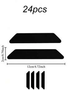 2pcs/12pcs/24pcs Double-Sided Carpet Tape, Non-Slip Design. This Washable Tape Is Suitable For Area Rugs, Reusable, And An Ideal Choice For Hardwood Floors And Tile Floors. - Black - View 10