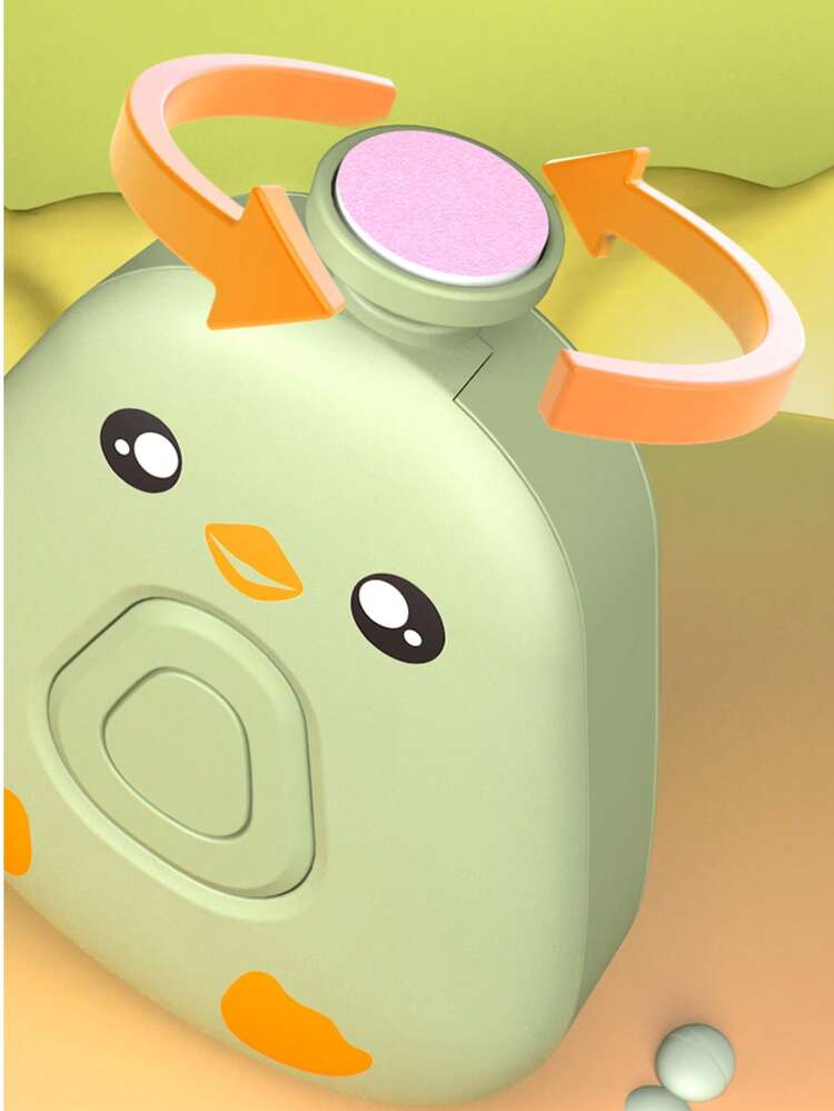 电动指甲修剪器、电动抛光磨甲套装，配有6个磨头，圆形手持式人体工学电动美甲套装，AAA电池，适合全家使用 - 彩色 - 查看 2