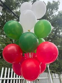20pcs Large Red Heart Shaped Latex Balloons - Vibrant Romantic Decor For Valentine's Day, Weddings, Birthday Celebrations - 10 Red Balloons + 10 White Balloons + 10 Green Balloons - View 4