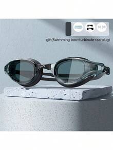 Adult Swimming Goggles, HD Anti-Fog Waterproof Women's Myopic Swim Glasses Men's Racing Diving Professional Equipment, Beach Essentials, Beach Accessories, Pool Float