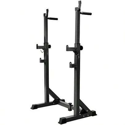 Weight Bench Adjustable Squat Rack Gym Benches Press Weights Exercise Fitness Equipment Home Workout Multi Station Steel Frame With 300kg Capacity And 10 Height Settings