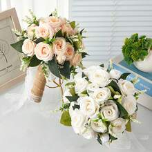 Wedding Rose Bouquet Lace Wedding Bouquet Artificial Elegant Preserved Flower Bouquet Valentine's Day Accessories - Multicolor - View 9